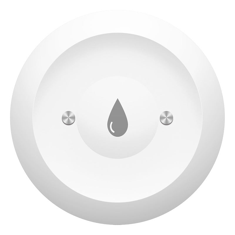 Smart Home Leak Detector with water drop indicator and sleek design, ensuring early detection of leaks.