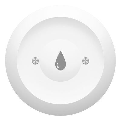 Smart Home Leak Detector with water drop indicator and sleek design, ensuring early detection of leaks.